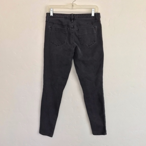 Mossimo Faded Black Mid Rise Denim Leggings Size 4 - Picture 4 of 7